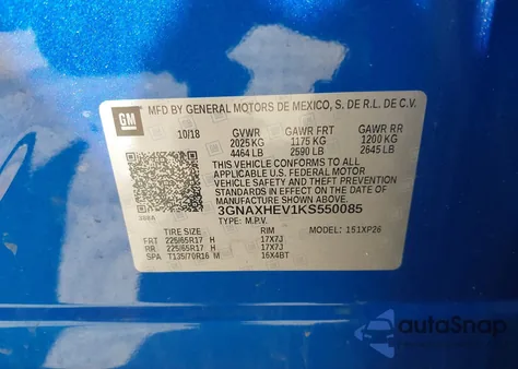 2019 Chevrolet Equinox Ls from USA, damaged, VIN 3GNAXHEV1KS550085